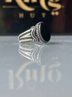 Black Onyx Silver Ring #002