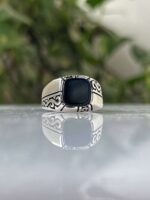 Black Onyx Silver Ring #003 - Image 2