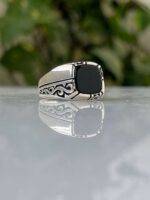 Black Onyx Silver Ring #003