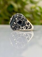 Black Onyx Silver Ring #005 - Image 5