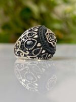 Black Onyx Silver Ring #005 - Image 2