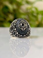 Black Onyx Silver Ring #005