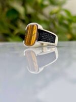 Tiger Eye Stone Silver Ring #007 - Image 2