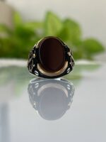 Agate Stone Silver Ring #020 - Image 5