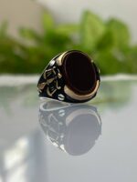 Agate Stone Silver Ring #020 - Image 3