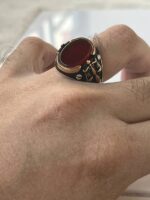 Agate Stone Silver Ring #020 - Image 2