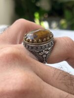 Tiger Eye Stone Silver Ring #022 - Image 2