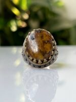 Tiger Eye Stone Silver Ring #022 - Image 3