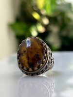 Tiger Eye Stone Silver Ring #022 - Image 6