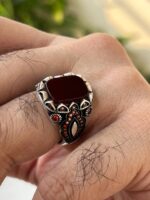 Agate Stone Silver Ring #025 - Image 2