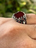 Agate Stone Silver Ring #025 - Image 7