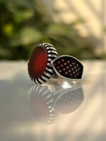 Agate Stone Silver Ring #32