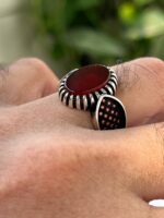 Agate Stone Silver Ring #32 - Image 2