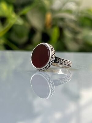 Agate Stone Silver Ring