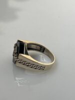 Black Onyx Stone Silver Ring#043 - Image 4