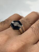 Cat's Eye Stone Silver Ring #042 - Image 2