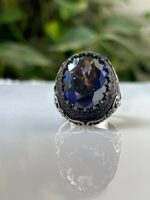 Mystic Topaz Stone Silver Ring #037 - Image 3