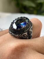 Mystic Topaz Stone Silver Ring #037 - Image 2