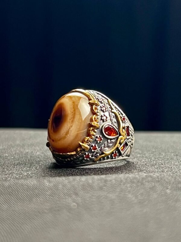 Sulaimani Agate Silver Ring