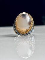 Yemeni Agate Silver Ring #066 - Image 2