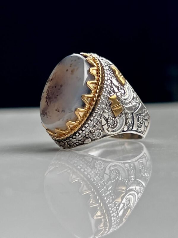 Yemeni Agate Silver Ring