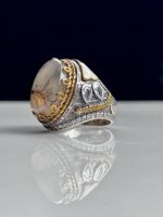 Yemeni Agate Silver Ring #053 - Image 3