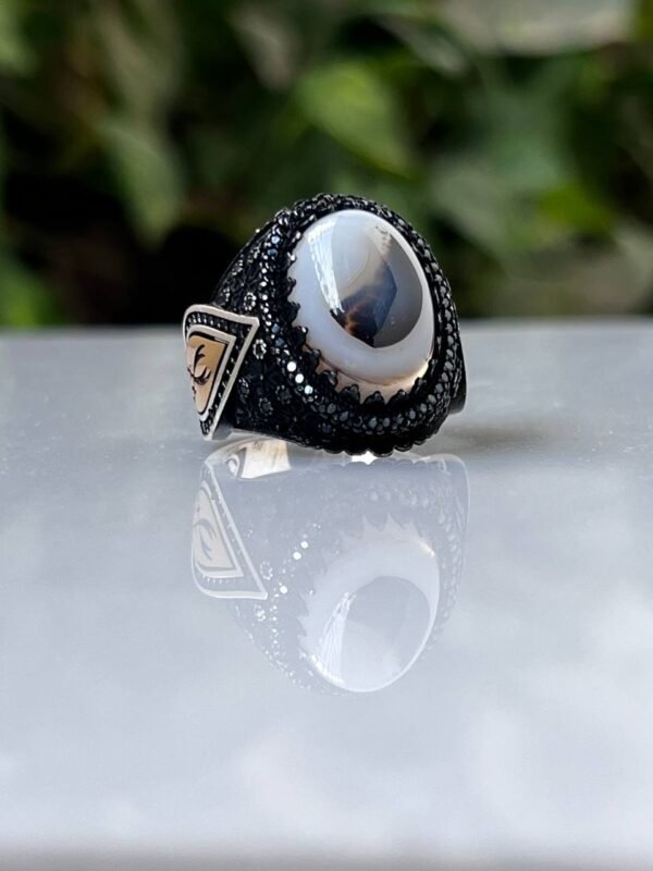 Yemeni Agate Silver Ring