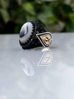 Yemeni Agate Silver Ring #052 - Image 3