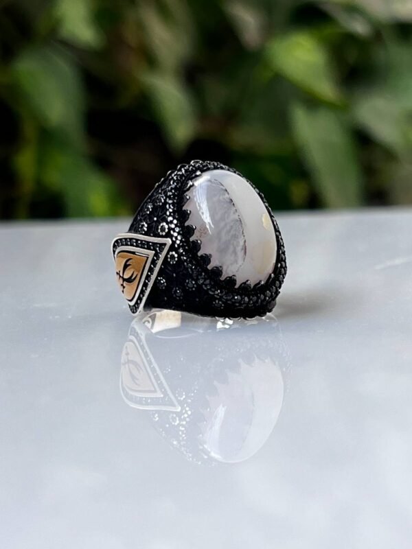 Yemeni Agate Silver Ring