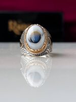 Sulaimani Agate Silver Ring - Image 3