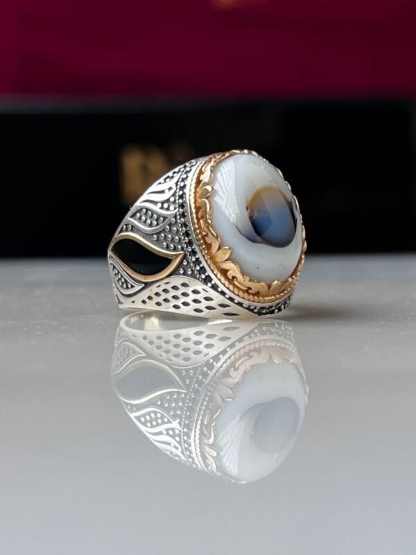 Sulaimani Agate Silver Ring