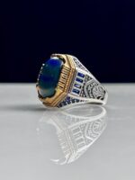 Cat's Eye Stone Silver Ring #061 - Image 3