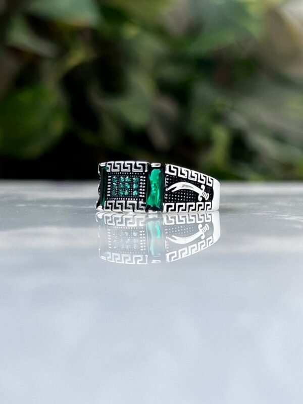 Zircon Stone Silver Ring