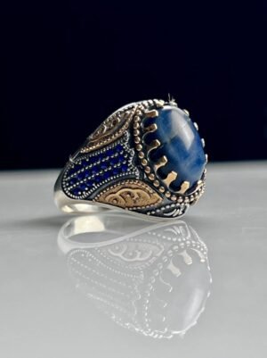 Cat's Eye Stone Silver Ring