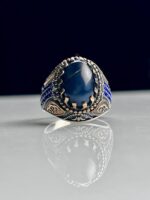 Cat's Eye Stone Silver Ring #079 - Image 2