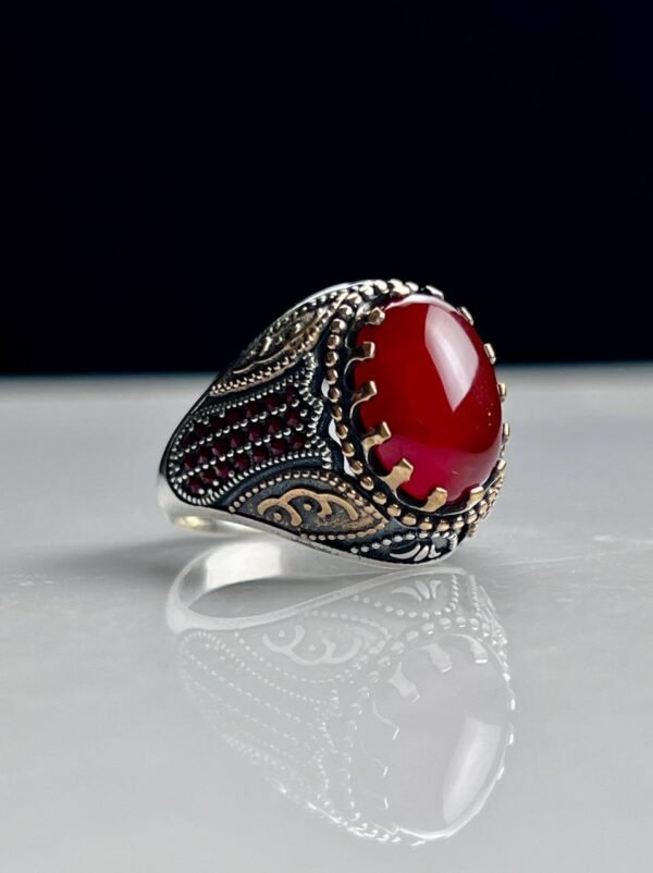 Agate Stone Silver Ring