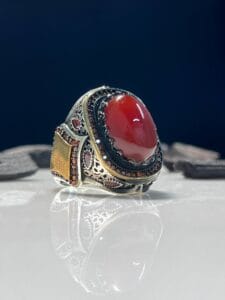 Agate Stone Silver Ring