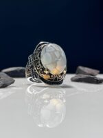 Dragon Agate Stone Silver Ring #088 - Image 5