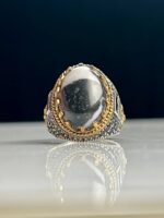 Sulaimani Agate Silver Ring #098 - Image 2