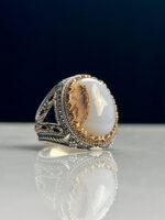 Yemeni Agate Silver Ring #105