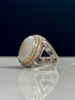 Yemeni Agate Silver Ring #105 - Image 3
