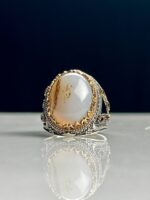 Yemeni Agate Silver Ring #105 - Image 2