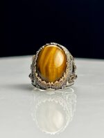Tiger Eye Stone Silver Ring#108 - Image 2