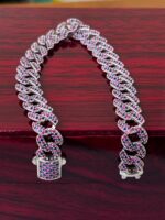 Turkish Silver Bracelet with Zircon Stone #112 - Image 3