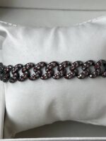 Turkish Silver Chain Bracelet with Zircon Stone #113 - Image 4