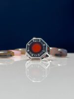 Agate Stone Silver Ring #015 - Image 3