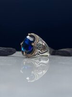 Blue Zircon Silver Ring #022