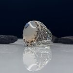Yemeni Agate Silver Ring #025