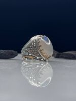 Yemeni Agate Silver Ring #025 - Image 3