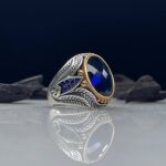 Blue Zircon Silver Ring #027